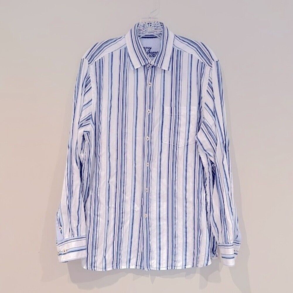 Tommy Bahama Jeans Men's Long Sleeve Cotton Button Down Striped Size Medium - Picture 5 of 6